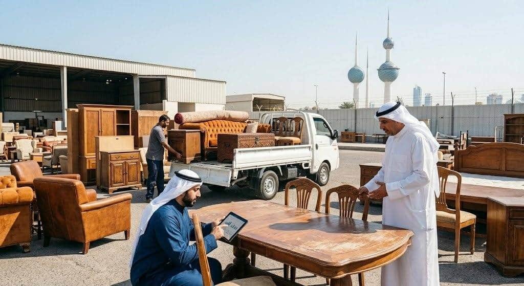 فريق عمل محترف يقوم بتقييم وشراء ونقل الأثاث المستعمل ضمن خدمات شراء اثاث مستعمل حي العريجاء لضمان تقديم أفضل الأسعار وخدمة سريعة وموثوقة.